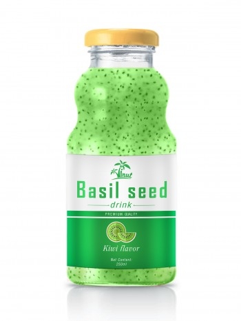 Basil Seed Drink With Kiwi Flavor